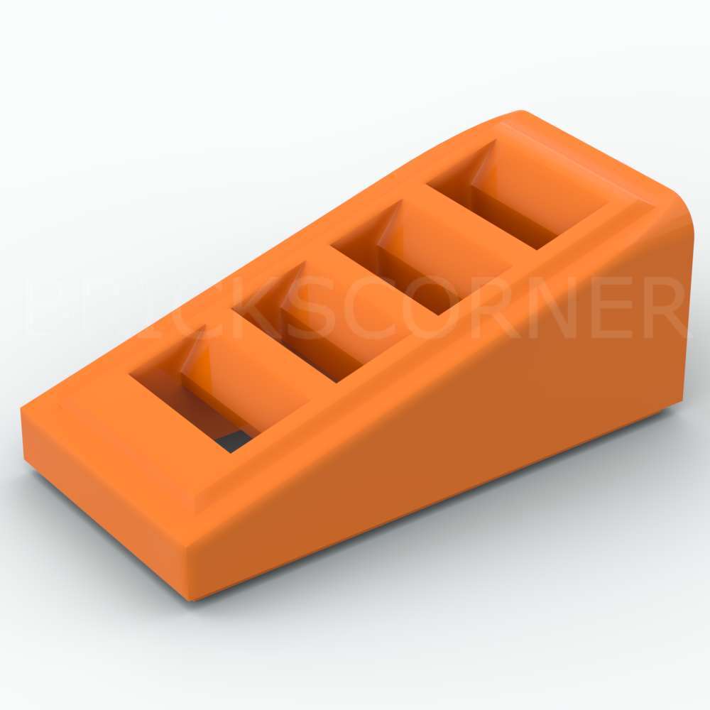 LEGO® Pente 18° 2 x 1 x 2/3 avec Grille - 61409 - Orange