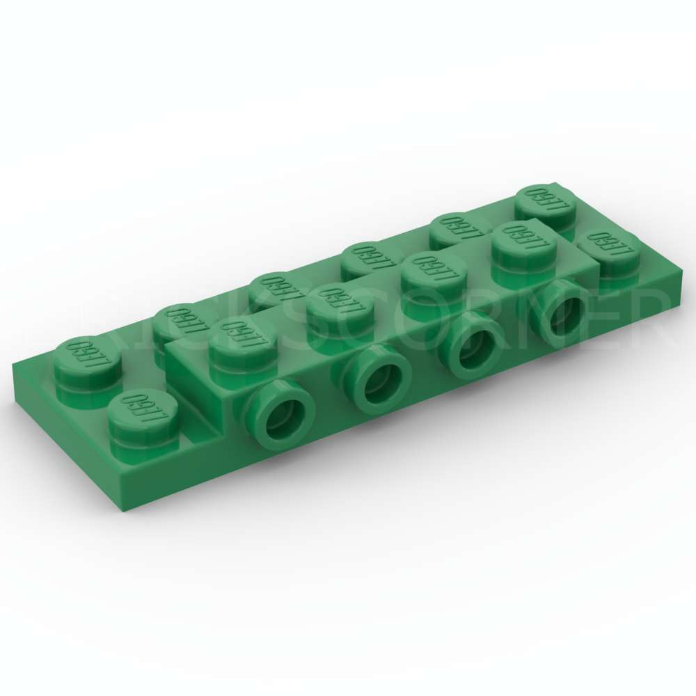 LEGO® Plaque Modifiée 2 x 6 x 2/3 avec 4 Tenons sur un Côté - 87609 - Vert