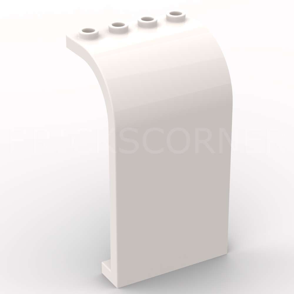 LEGO® Cloison / Mur 3 x 4 x 6 Haut Courbe - 2571 - Blanc