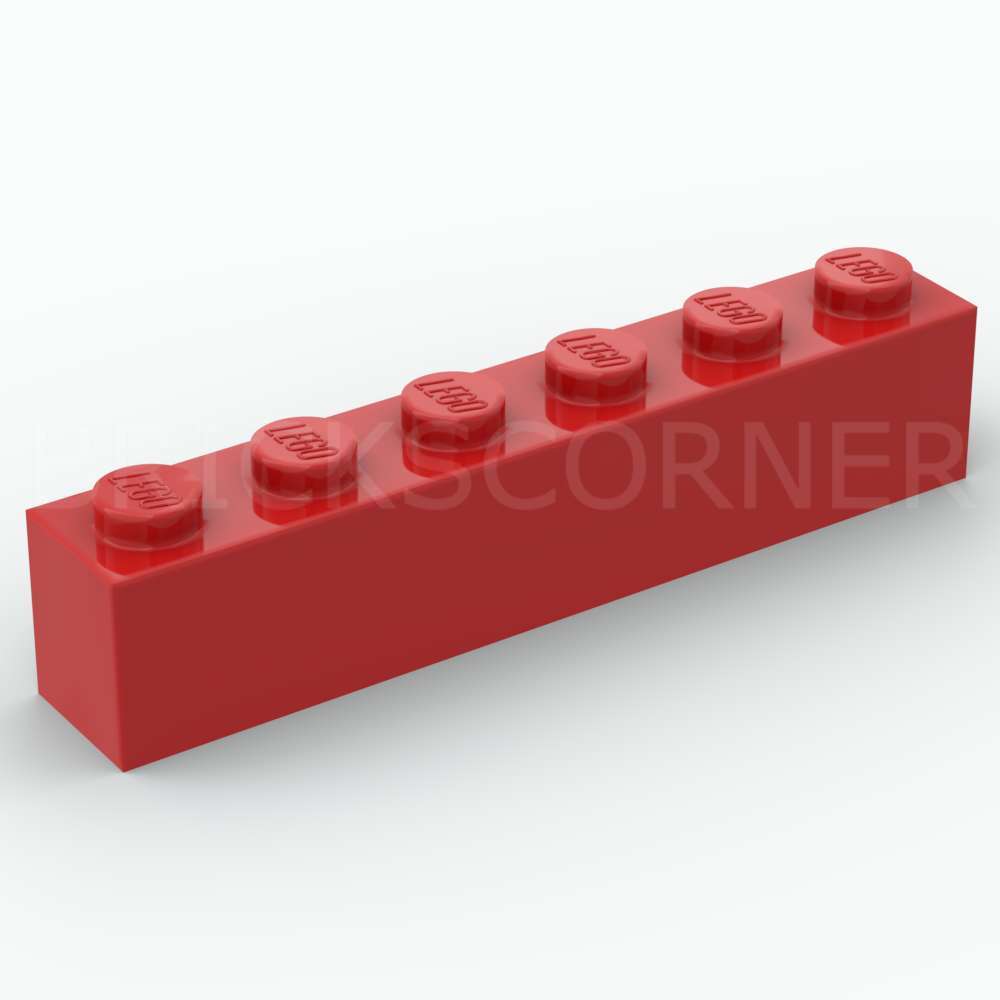 LEGO® Brique 1 x 6 - 3009 - Rouge