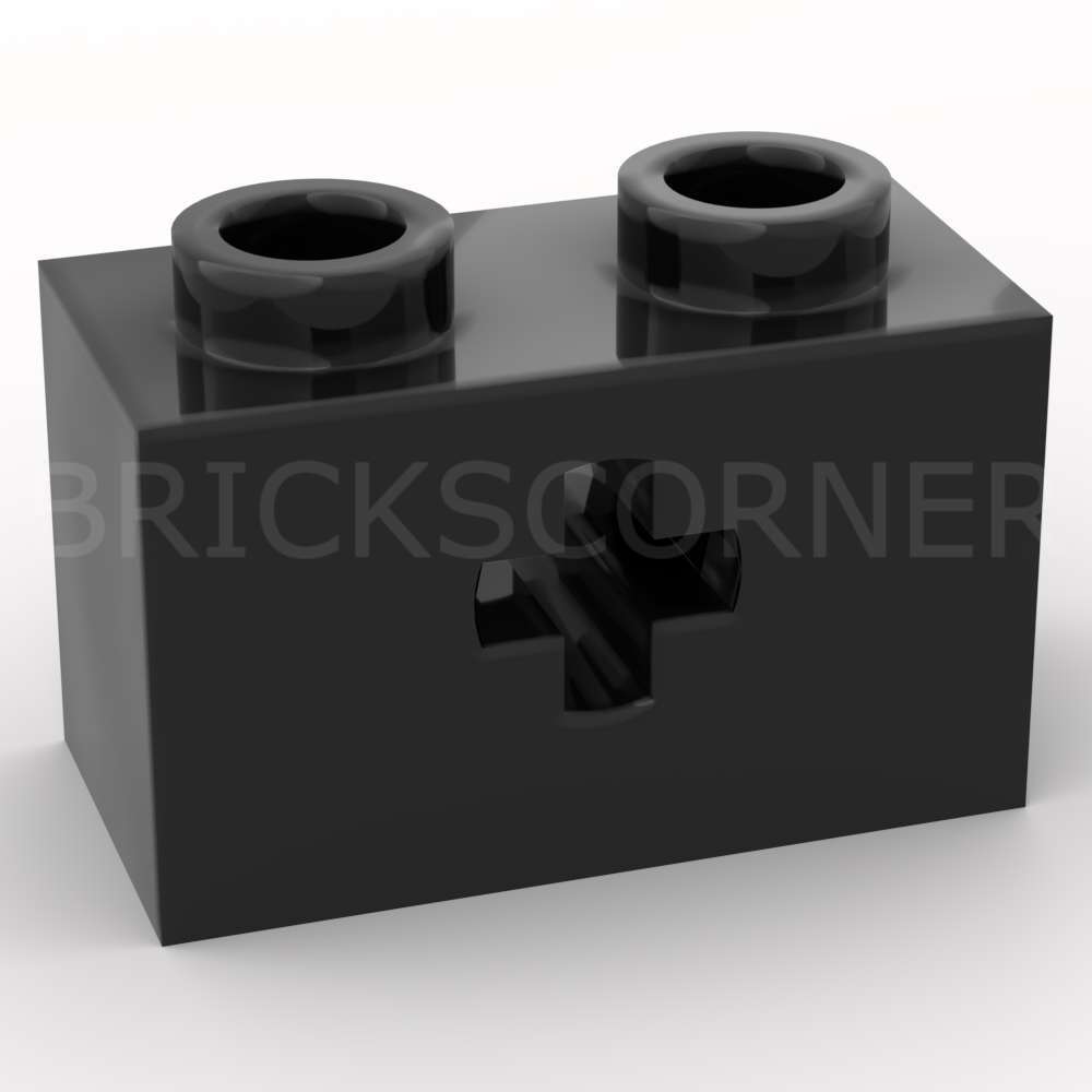 LEGO® Brique Technic 1 x 2 avec Trou pour Axe - 32064 - Noir