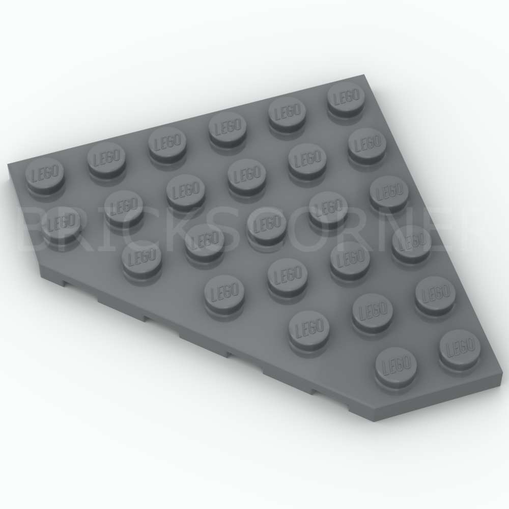 LEGO® Plaque 6 x 6 Coin Coupé - 6106 - Dark Stone Gray