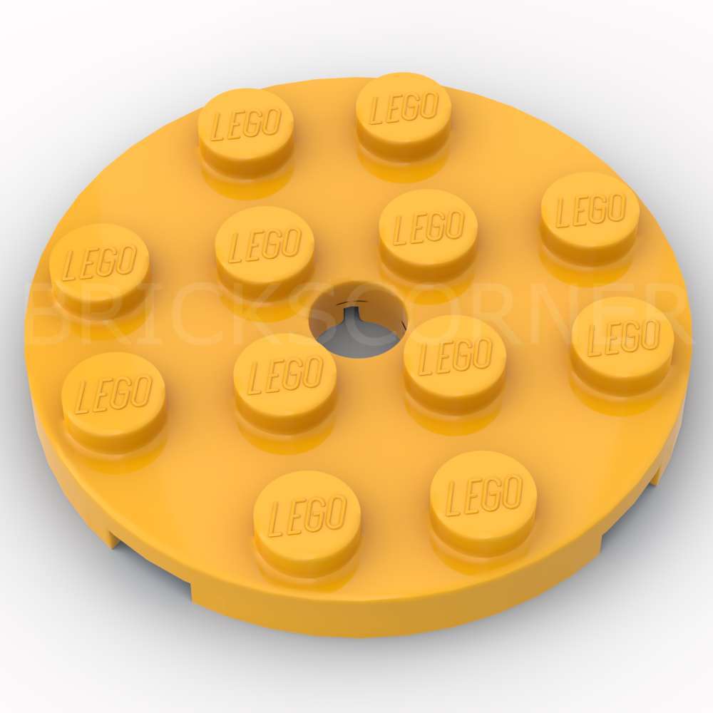 LEGO® Plaque Ronde 4 x 4 avec Trou - 60474 - Orange Clair
