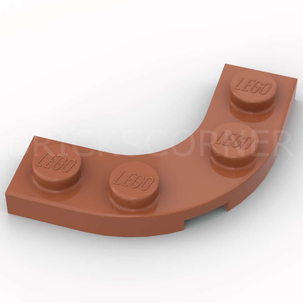 LEGO® Plaque Ronde 3 x 3 Coin Arrondi - 68568 - Orange Foncé