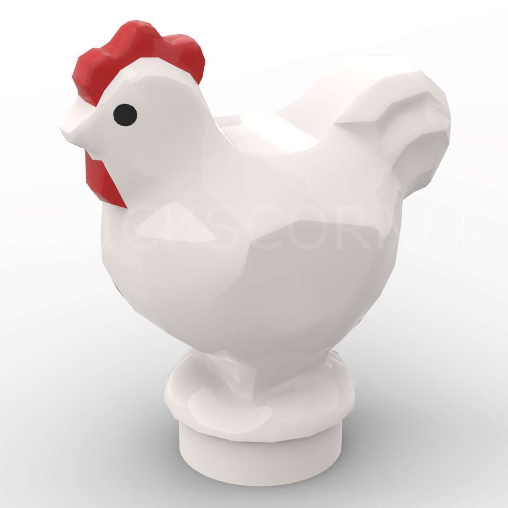 LEGO® Poule / Poulet / Coq - 95342pb01 - Blanc