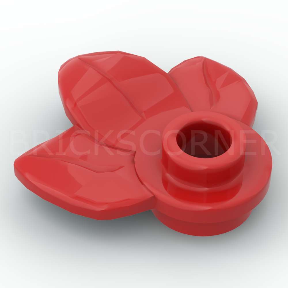 LEGO® Plante 1 x 1 avec 3 Feuilles / Pétales - 32607 - Rouge