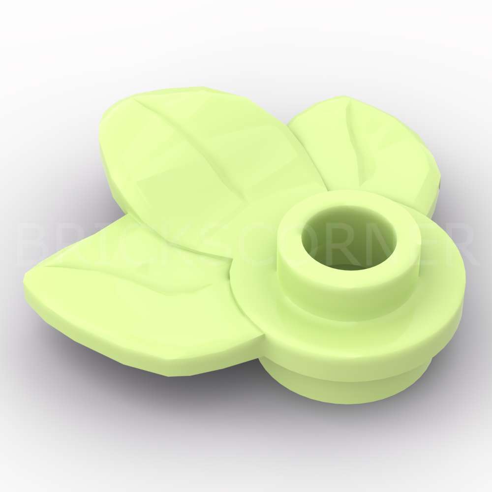 LEGO® Plante 1 x 1 avec 3 Feuilles / Pétales - 32607 - Vert Jaunâtre