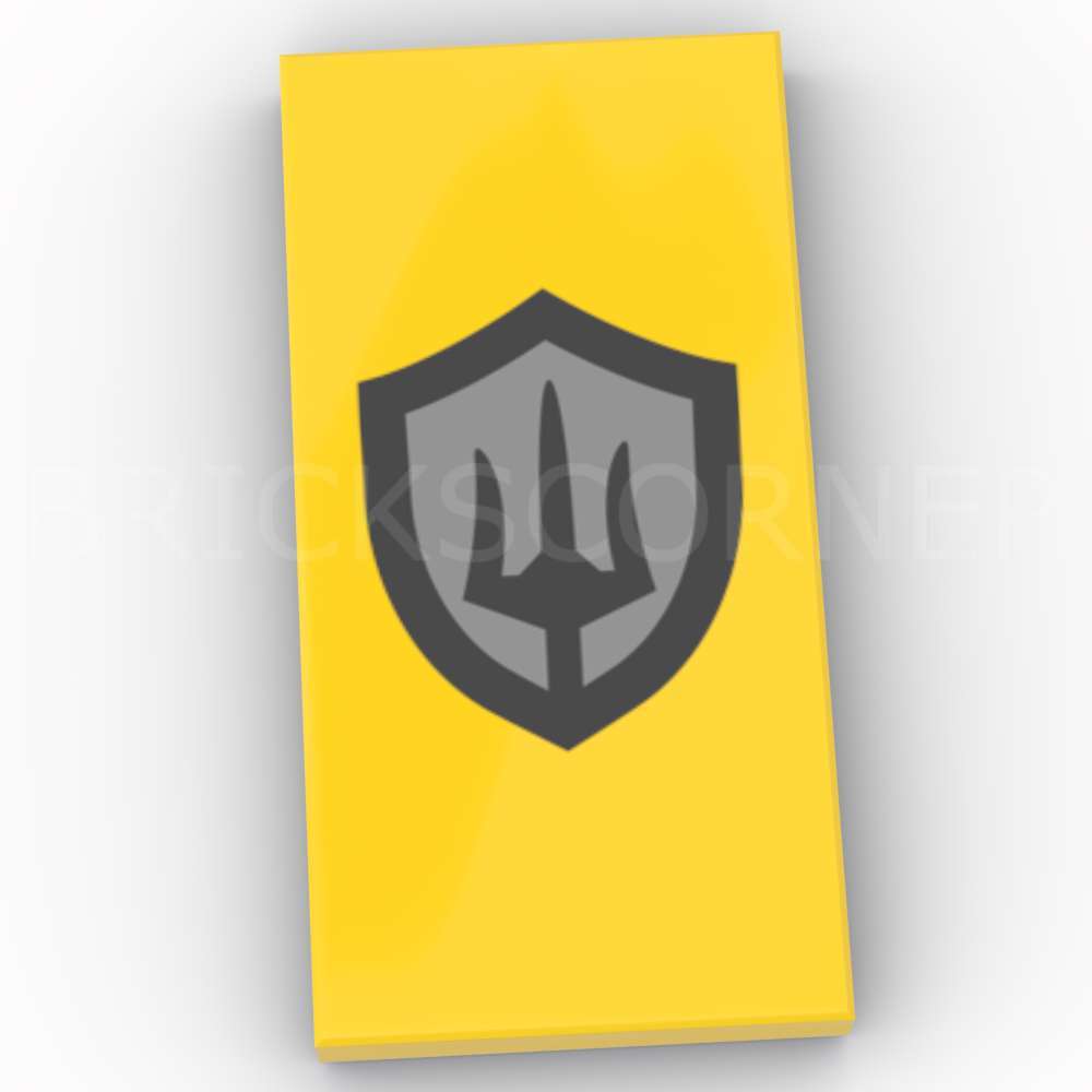 LEGO® Tuile Décorée 2 x 4 Logo Trident - 87079pb1509 - Jaune