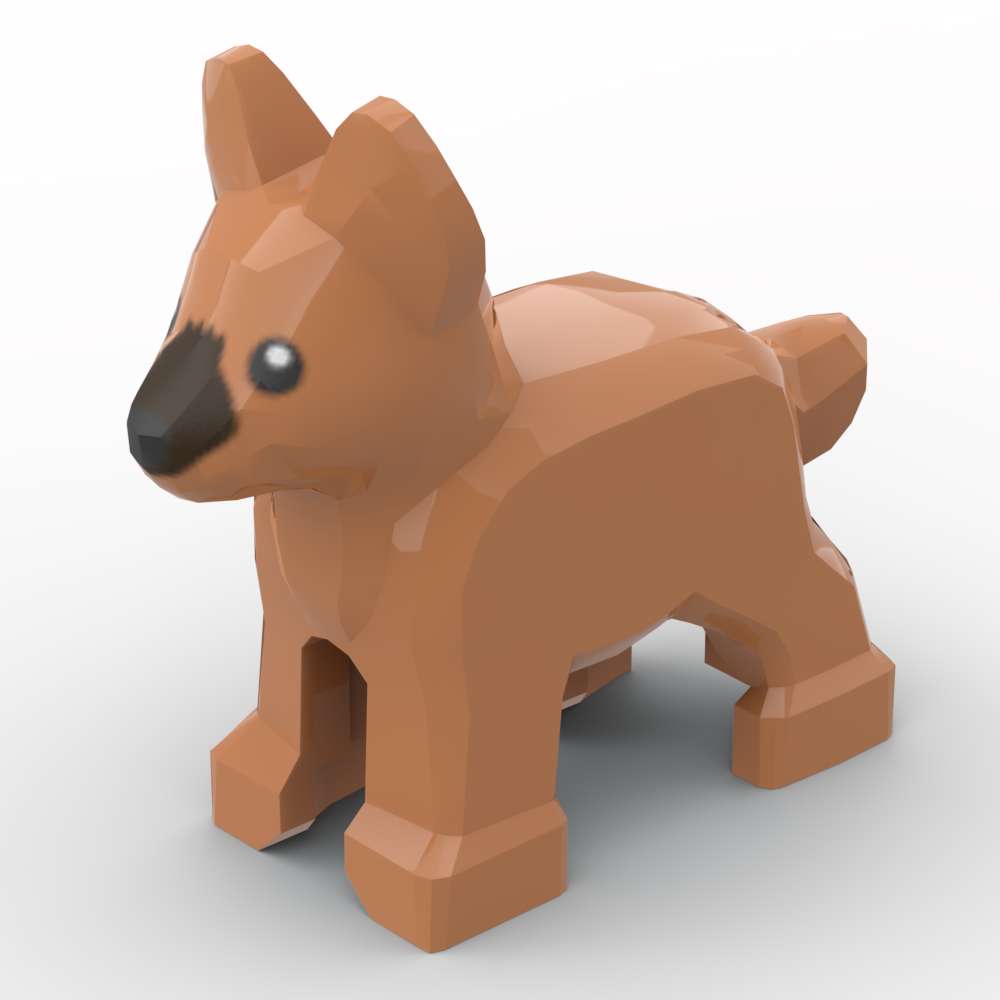 LEGO® Animal Chien / Chiot Berger Allemand - 2889pb01 - Nougat Moyen