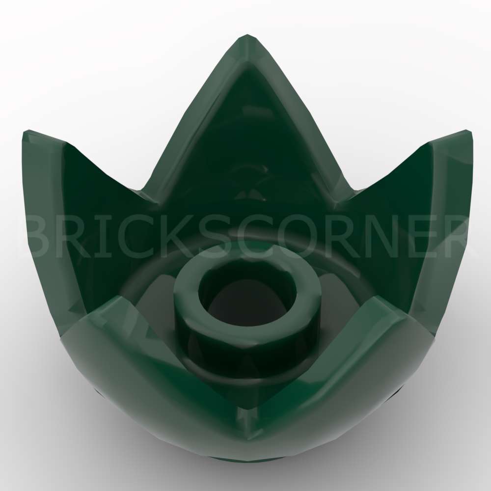 LEGO® Minifigure Couvre-Chef / Plante Couronne 5 Pointes - 39262 - Vert Foncé