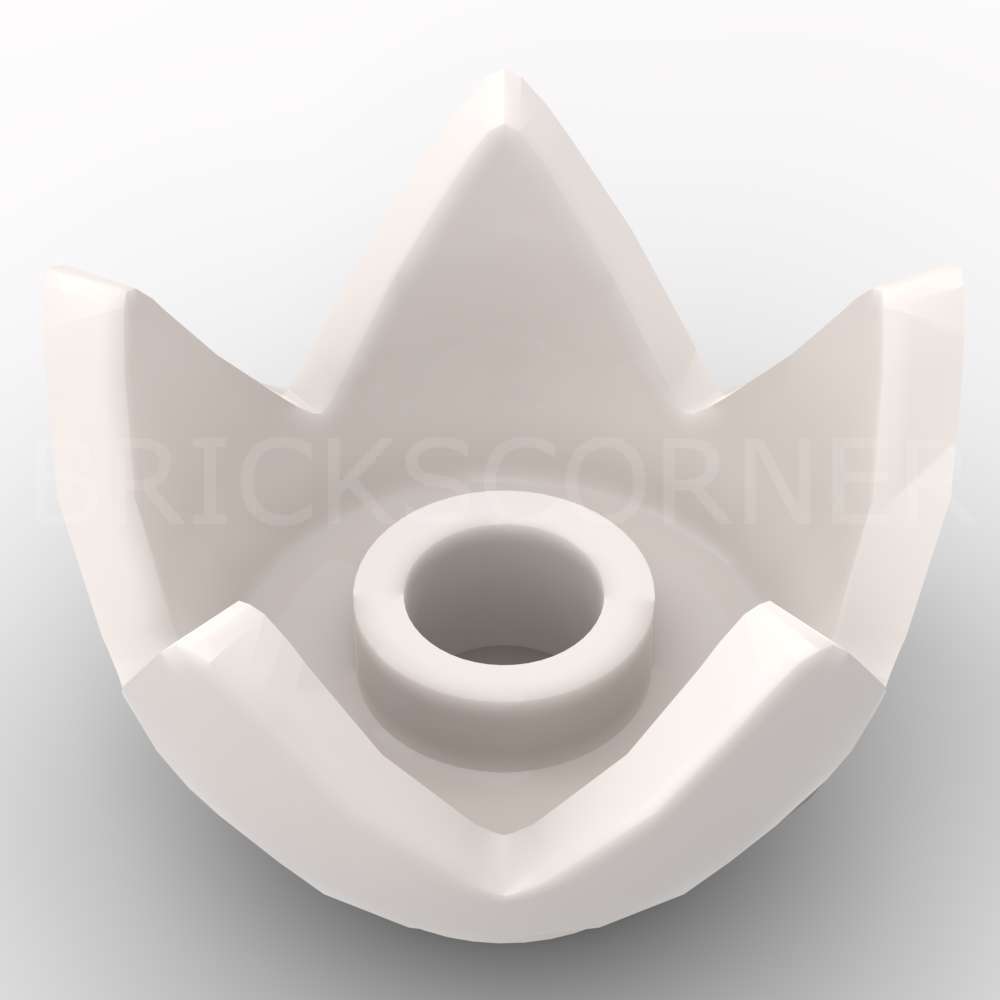 LEGO® Minifigure Couvre-Chef / Plante Couronne 5 Pointes - 39262 - Blanc