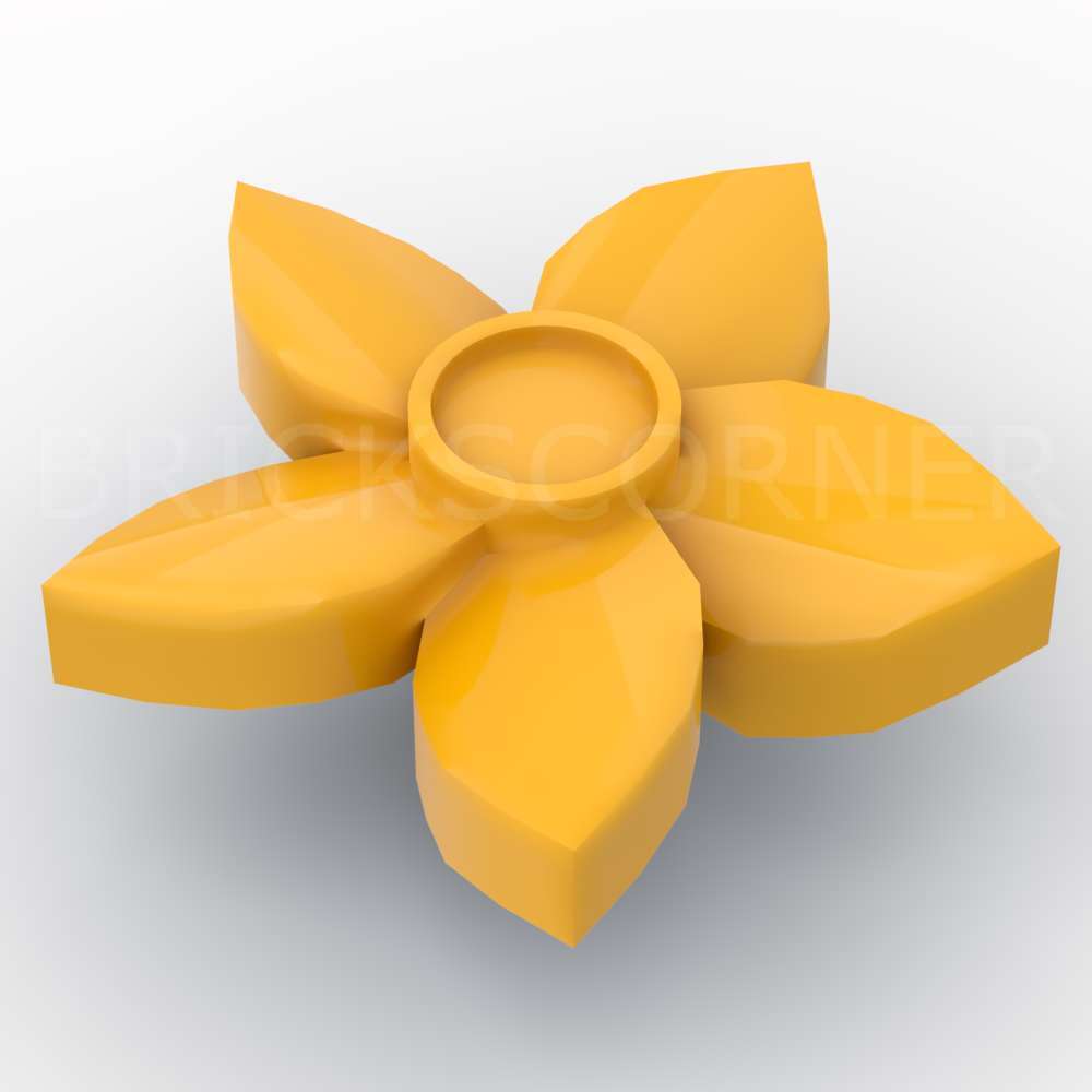 LEGO® Friends Fleurs 5 Pétales Accessoire de Cheveux / Chapeau - 18853 - Orange Clair