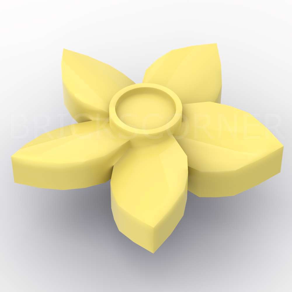 LEGO® Friends Fleurs 5 Pétales Accessoire de Cheveux / Chapeau - 18853 - Jaune Clair