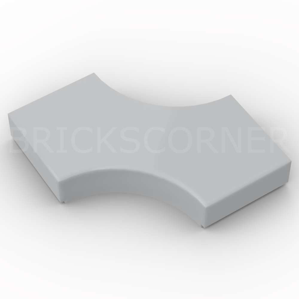 LEGO® Tuile Modifiée 2 x 2 avec 2 Pointes 1 x 1 "Double Flèche" - 3396 - Medium Stone Gray
