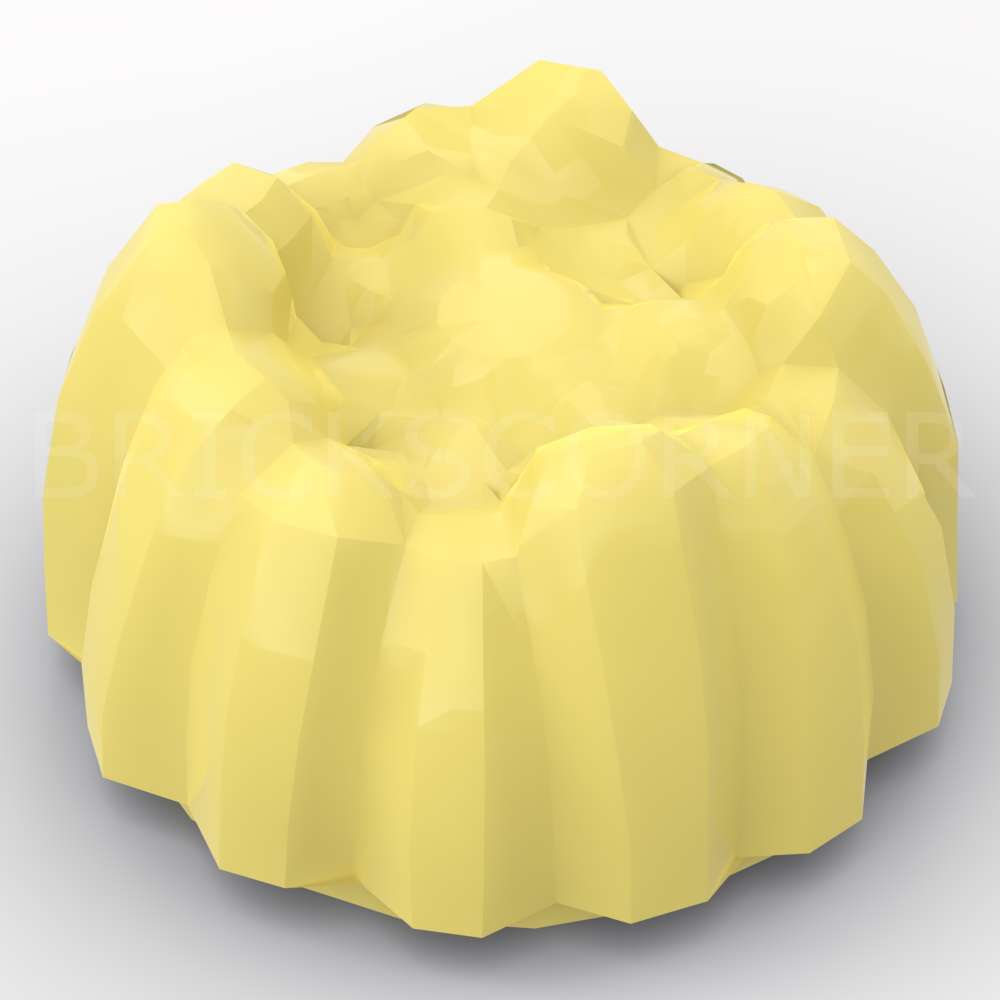 LEGO® Minifigure Cheveux "Touffe Pointue" / Gâteaux / Pâtisserie - 68212 - Jaune Clair