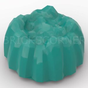 LEGO® Minifigure Cheveux "Touffe Pointue" / Gâteaux / Pâtisserie - 68212 - Turquoise Foncée