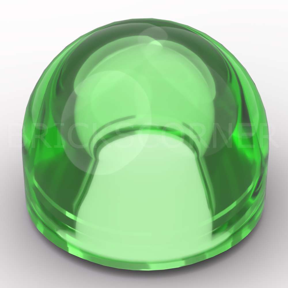 LEGO® Brique Ronde / Dôme 1 x 1 x 2/3 - 6908 - Vert Clair Transparent