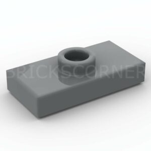 LEGO® Plaque Modifiée 1 x 2 avec Tenon au centre "Jumper" - 15573 - Dark Stone Gray