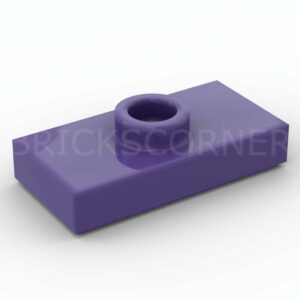 LEGO® Plaque Modifiée 1 x 2 avec Tenon au centre "Jumper" - 15573 - Violet Foncé