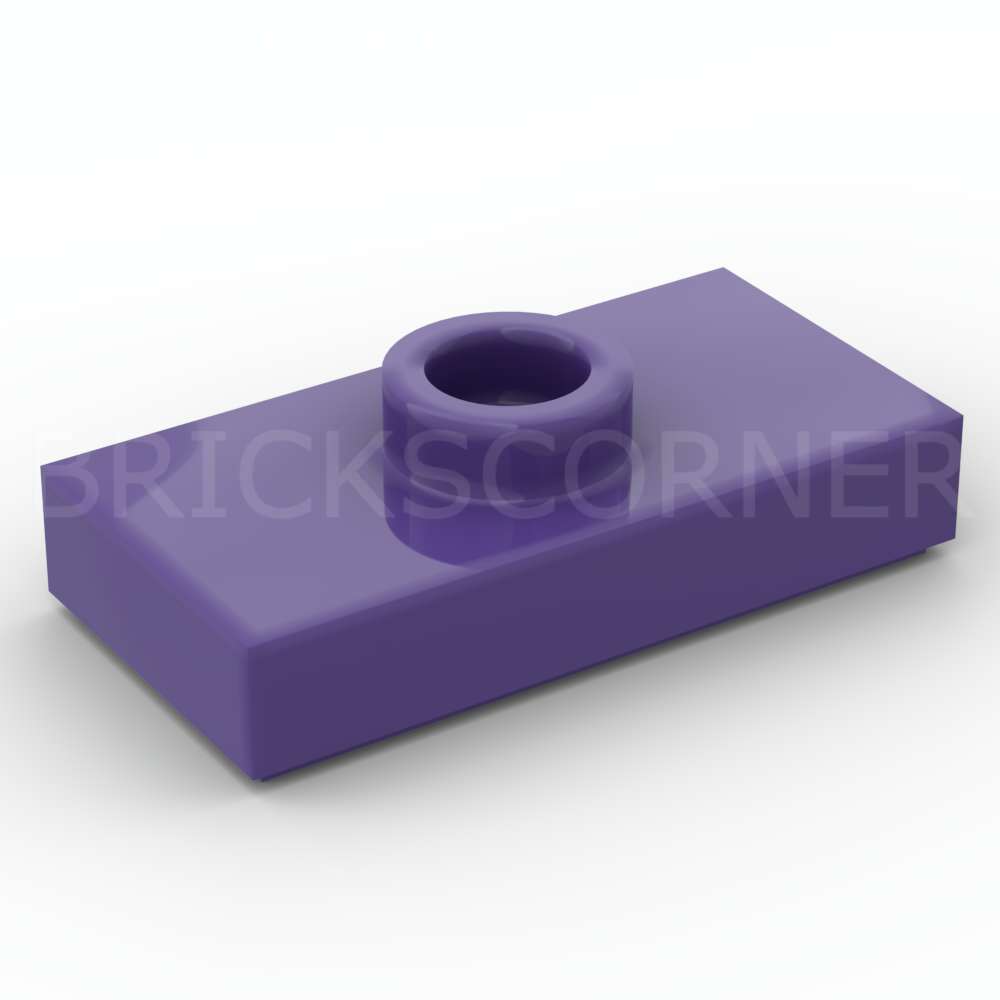 LEGO® Plaque Modifiée 1 x 2 avec Tenon au centre "Jumper" - 15573 - Violet Foncé