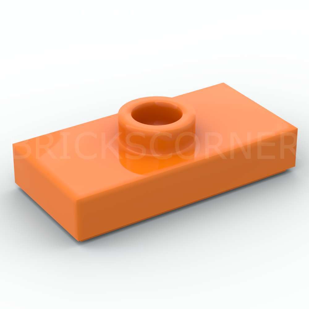 LEGO® Plaque Modifiée 1 x 2 avec Tenon au centre "Jumper" - 15573 - Orange
