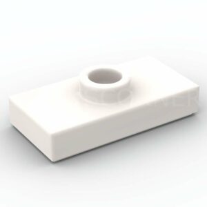 LEGO® Plaque Modifiée 1 x 2 avec Tenon au centre "Jumper" - 15573 - Blanc