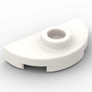 LEGO® Plaque Ronde 1 x 2 Demi Cercle avec un Tenon au Centre "Jumper" - 1745 - Blanc