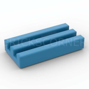LEGO® Tuile Modifiée 1 x 2 Grille - 2412b - Azur Foncé