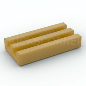 LEGO® Tuile Modifiée 1 x 2 Grille - 2412b - Doré