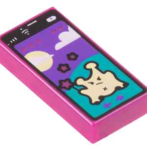 LEGO® Tuile Décorée 1 x 2 Ecran de Smartphone - 3069pb1067 - Magenta