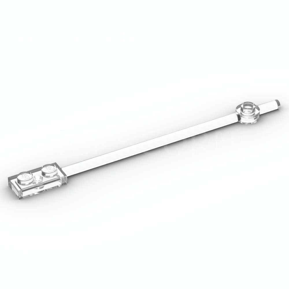 LEGO® Barre 12L avec Plaque 1 x 2 et Plaque Ronde 1 x 1 aux Extrémités - 42445 - Transparent
