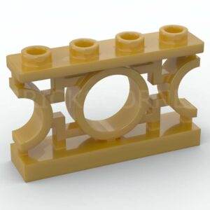 LEGO® Barrière 1 x 4 x 2 avec Ornement / motif Asiatique Rond - 5103 - Doré