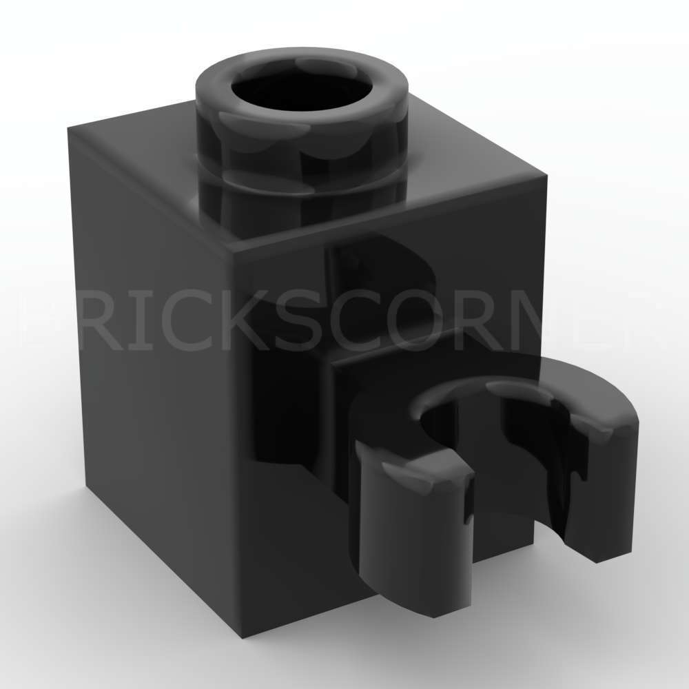 LEGO® Brique Modifiée 1 x 1 avec Clip Vertical - 60475b - Noir
