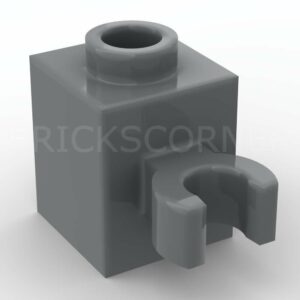 LEGO® Brique Modifiée 1 x 1 avec Clip Vertical - 60475b - Dark Stone Gray