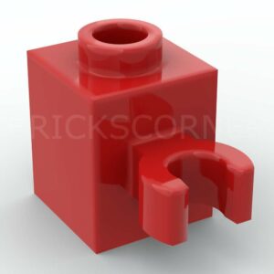 LEGO® Brique Modifiée 1 x 1 avec Clip Vertical - 60475b - Rouge