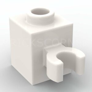 LEGO® Brique Modifiée 1 x 1 avec Clip Vertical - 60475b - Blanc