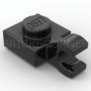 LEGO® Plaque Modifiée 1 x 1 avec Clip Horizontal - 61252 - Noir