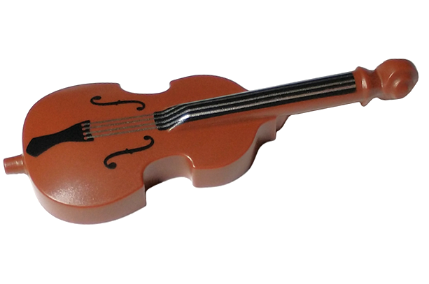 LEGO® Violoncelle / Basse / Contrebasse - 80503pb02 - Brun
