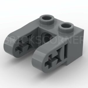 LEGO® Brique Technic 1 x 2 avec Double Extension Bras de Structure - 85943 - Dark Stone Gray