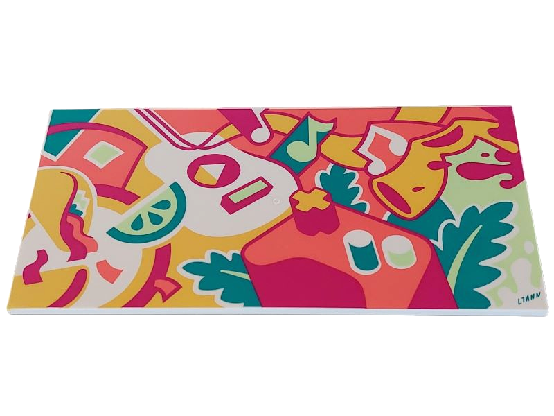 LEGO® Tuile Décorée 8 x 16 motif Mur de Graffitis - 90498pb41 - Blanc