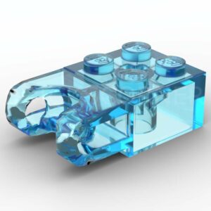 LEGO® Technic Brique Modifiée 2 x 2 Niche pour Articulation à Boule - 92013 - Bleu Clair Transparent