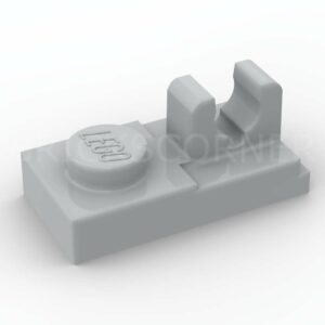 LEGO® Plaque Modifiée 1 x 2 avec Clip sur un Tenon - 92280 - Medium Stone Gray