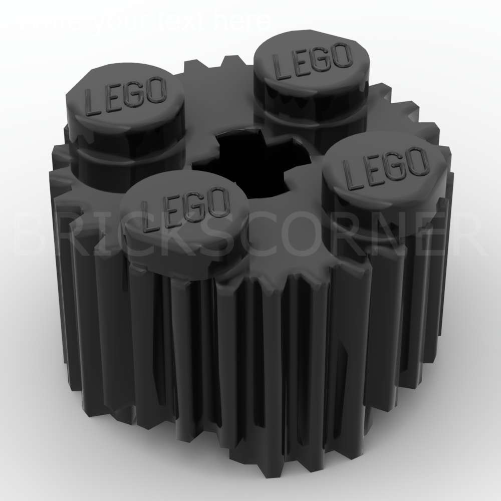 LEGO® Brique Ronde 2 x 2 avec Rainures - 92947 - Noir