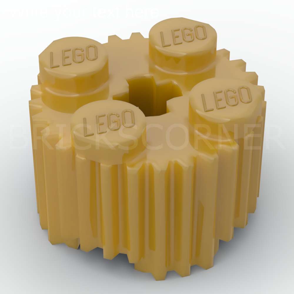 LEGO® Brique Ronde 2 x 2 avec Rainures - 92947 - Doré