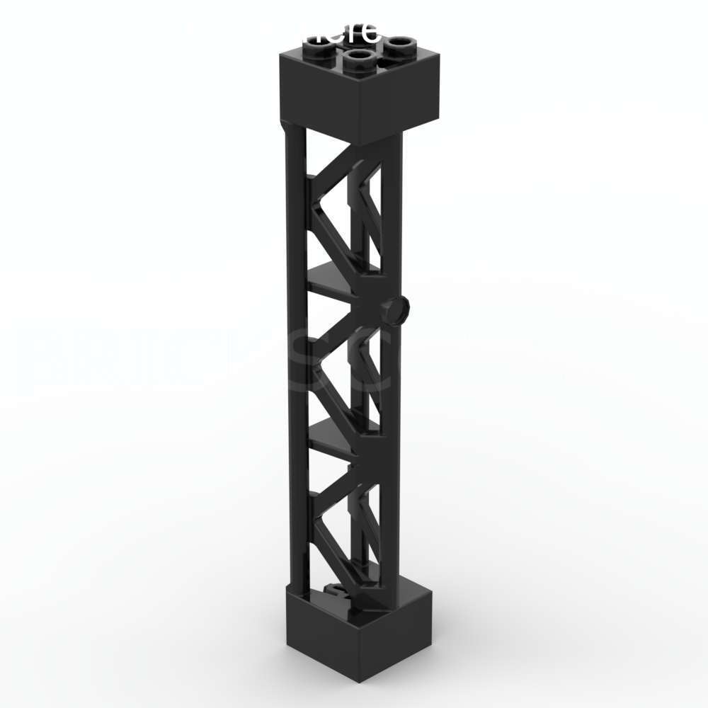 LEGO® Pilier Structure Poutres Triangulaires 2 x 2 x 10 - 95347 - Noir