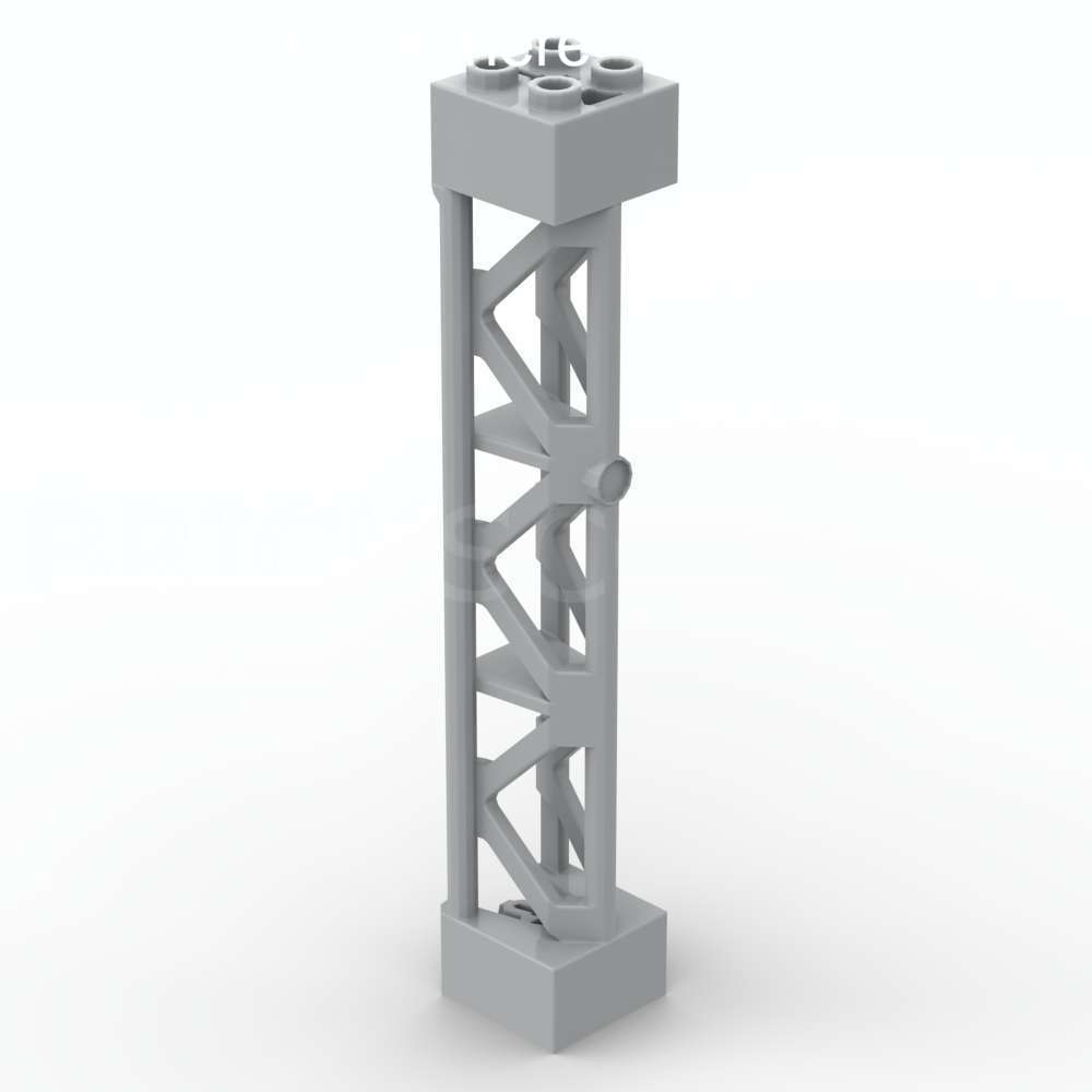 LEGO® Pilier Structure Poutres Triangulaires 2 x 2 x 10 - 95347 - Medium Stone Gray