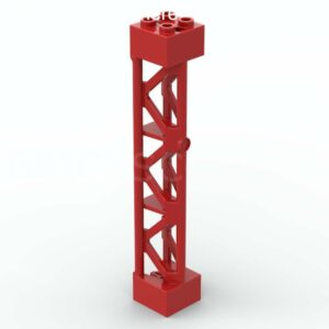 LEGO® Pilier Structure Poutres Triangulaires 2 x 2 x 10 - 95347 - Rouge