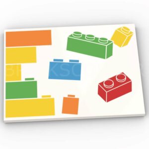 LEGO® Tuile Décorée 6 x 8 Mur de Briques (Gauche) - 6320pb002L - Blanc