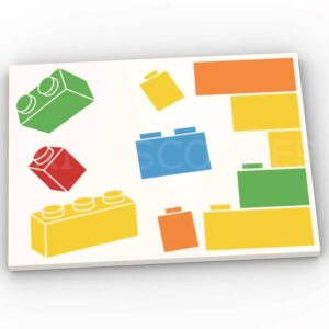 LEGO® Tuile Décorée 6 x 8 Mur de Briques (Droite) - 6320pb002R - Blanc