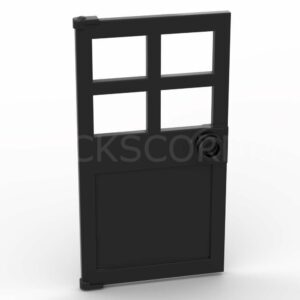 LEGO® Porte 1 x 4 x 6 avec 4 Fenêtres et Tenon - 60623 - Noir